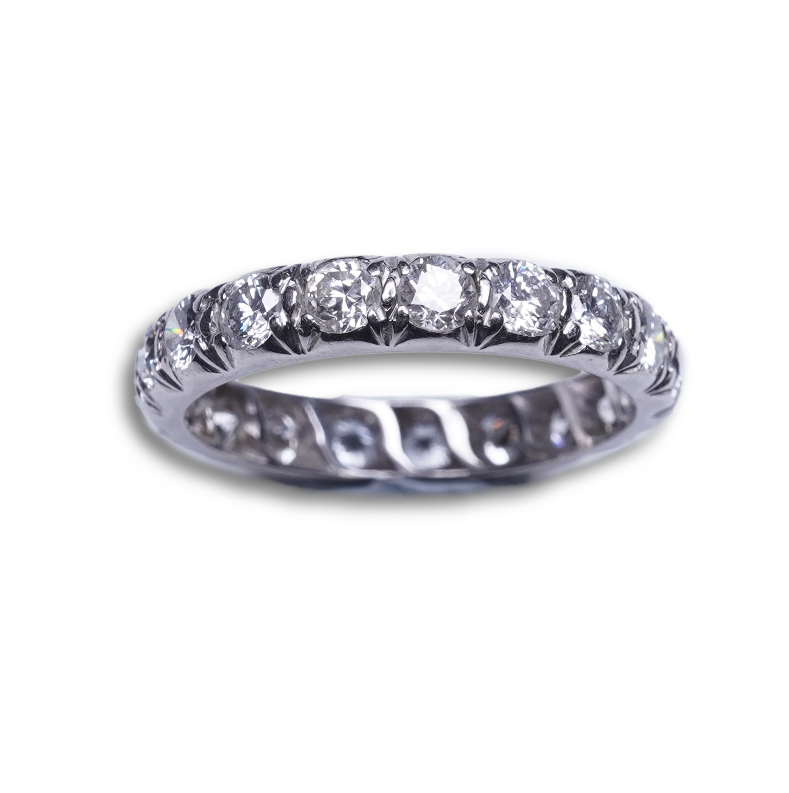 A diamond eternity ring